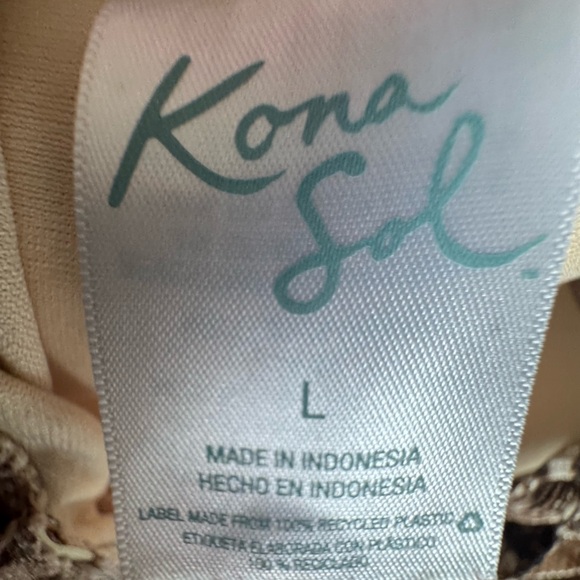 Kona Sol Brown Snake Print One Piece Swimsuit - Picture 5 of 5